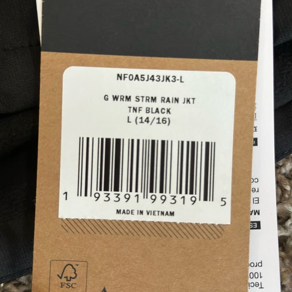 NWT The North Face Girls’ Warm Storm Rain Jacket - Picture 8 of 8